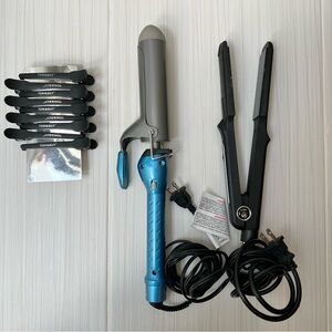 1.5 Inch Curling Barrel, Style House Flat Iron, & Styling Hair Clip Bundle